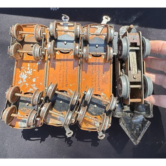 Rare 1920’s Lionel Prewar O Gauge Train Cars & American Flyer Engine Set - Picture 12 of 12